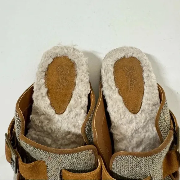 Zodiac Maui Tweed Shearling Lined Clog Mules Size 9