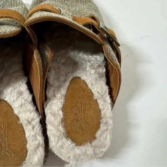Zodiac Maui Tweed Shearling Lined Clog Mules Size 9