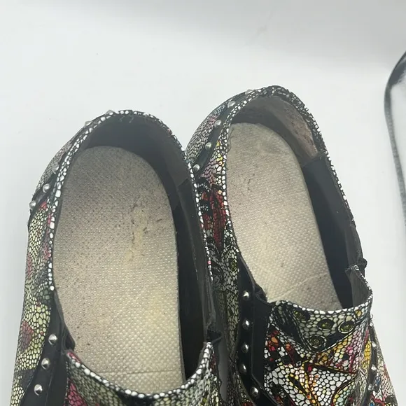 Zota SZ 9 RARE MENS Multi Color Genuine Leather Studded Loafers G508-10 UNIQUE
